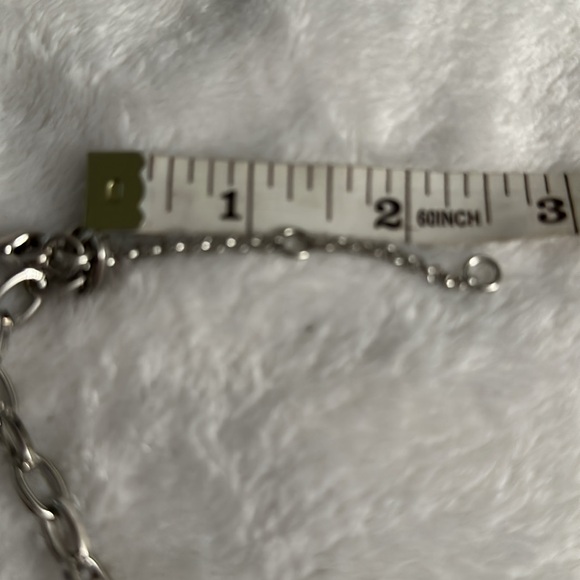 NWT Bansri Turquoise Chunky Statement Necklace in Silver tone NEW - Picture 11 of 14